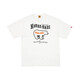 
Spot HUMAN0 Japanese summer heavyweight bamboo cotton polar bear printed short-sleeved T-shirt Japanese short tee black 3882 L