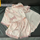 Pyjamas de soie à glace modale pour les femmes avec des filles de style en dentelle en dentelle peut porter des vêtements à domicile en deux pièces décontractés et confortables wlw9227 # m [80-100jin suggérés [Jin est égal à 0,5 kg]]]