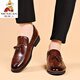 Scarecrow (MEXICAN) matte suit men's leather shoes men's flat shine formal wear youth pointed toe casual wedding shoes spring and autumn beans shoes big 9923 matte black 38