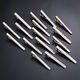 Zitronenfaser -Herren -Simple Silver Metal Tie Clip Clip Business Professional Tie Pin Persönlichkeit Kristallkrawatten Clips Frauen [Silberbindungsclip] (Style Random Distribution) J.