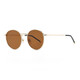 [Same style of Liu Renna] Women's sunglasses 2025 new retro round metal small frame sunscreen sunglasses 826 silver frame gray sheet [glass box + mirror cloth]