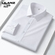 Lilang Herrenhemd Langarm Business Casual Elastic FOLIGE FORRAL FORAGE FORMAL NO INSION Trend Anti-Falten-Modal-Hemd Männer 9922 Blau und weiße Streifen S 38