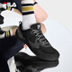 
FILA official men's shoes and sneakers 2025 autumn new colored stone shoes thin sole shoes casual shoes training shoes black/wrought iron grey-BF 42