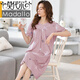 Modal Pyjamas für Frauen Sommernachthemd für modale Baumwolle kurzärmelige Sommernachthemen dünne mittlere und junge Mütter-Hauskleidung Y9906 m (80-100Jin [Jin ist gleich 0,5 kg])