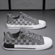 KLWPPS canvas shoes for men 2025 new one-foot men's shoes breathable casual and versatile sports retro flat shoes Khaki 39
