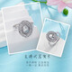 Laofu Gold Platinum Hollow Live Wire Wound Fish Scale Dove Egg Ring for Girlfriend as a Birthday Gift, About 6.43g