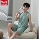 Catman MIIOW men's pajamas men's summer modal thin short-sleeved suit men's home clothing Jin [Jin equals 0.5 kg] plus size two-piece set 12026 [Modal suit] L [Suggested 100-140 Jin [Jin equals 0.5 kg]]