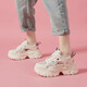 Wentingsen women's hollow sandals for women 2025 new summer shoes for women mesh breathable sports shoes thick-soled daddy shoes G723 Milan heel height 5.5-CM 37