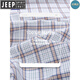 JEEP SPIRIT Jeep Summer New Plaid Cotton Shirt Men's Short Sleeve Thin No-Iron Middle-aged and Young Half-Sleeve Shirt Daddy's Outfit HK-9720 [Pure Cotton] 44