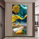 
Praying the Immortal Elk Porcelain Sticker Wall Sticker Self-adhesive Decorative Painting Living Room Background Wall Corridor Wall Mural Sticker Wall Painting Jiuyu Wufu-XG-691 Golden Border Width 40*High 80cm
