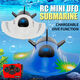 
Linguo Boy Charging Electric Speed Boat Children's Waterproof Wireless Remote Control Submarine Underwater Robot Black Technology Toy Blue