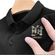 Yaba 2025 new summer trendy brand POLO shirt men's short-sleeved American retro casual versatile men's lapel shirt gray PL1049 M