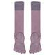 Five Finger Yoga Socks Women's Non-Slip Sports Pressure Stockings Pilates Fitness Split Toe Contrast Color Calf Socks Purple Tube Height 34cm 1 Pair One Size (35-40) Split Toe Pressure Non-Slip