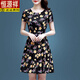 Hengyuanxiang (HYX) [80-180Jin [Jin equals 0.5 kg]] New summer dress in ice silk, mid-length slim fit, slim and age-reducing A-line skirt, broad lady, ice silk 9902 skirt M 100Jin [Jin equals 0.5 kg]