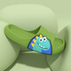 
Golofi cartoon children's slippers boy medium and big children summer indoor home non-slip parent-child sandals green 34-35