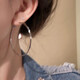 2025 new popular hoop earrings for women, light luxury, high-end, plain hoop earrings, ear jewelry, exaggerated large ear hoop earrings, 7cm coil earrings