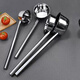 Chuwanya stainless steel soup spoon long handle water ladle water ladle soup spoon commercial large soup porridge spoon diameter 14cm long 65cm