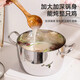 YIYIPAI thickened food-grade 316L stainless steel steamer large-capacity soup pot household steaming and stew induction cooker stew pot big belly pot 316 five-layer steel with lid and uncoated 22cm