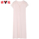 Yalu High-End-Nachthemd für Frauen im Sommermodal-Baumwoll-Kurzärmel-Pyjama schwangere Frauen mit großer kühler und dünner Sommereiseis BJR9249 [modales Baumwollnachthemd] M [80-100jin [Jin gleich 0,5 kg]]]