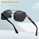 Aoron aoaon roron aoron roaon Neue Männer und Frauen modische polarisierte Sonnenbrille Retro Metal Sun Protection Sonnenbrille Trendy Decorative Sonnenbrille Erwachsener Sonnenschirm A695 Schwarzes Gold Frames Black Grey Blatt wie in dem detaillierten Seitengröße gezeigt