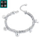 Gongzhan Lucky Platinum Bracelet Women's Retro Style pt950 Platinum Coiled Bracelet DIY Little Fat Fortune Ruyi Pendant pt950 Platinum Coiled Bracelet DIY Set About 25.2 Grams