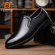 LAORENTOU leather shoes men's new top layer cowhide breathable non-slip one-leg middle-aged business casual leather shoes LA223 black 39