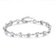 Nilan Fat Donglai's same style pt950 platinum bracelet Pt950 girls platinum 18 diamond bracelet for girlfriend's birthday lover Lianxinzhilian (white diamond)