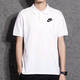 耐克（NIKE）装上衣25冬季新款时尚休闲翻领透气快干polo衫运动服短袖T恤潮 FN3895-100-白色-刺绣logo S
