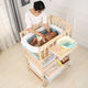 Jiaojing Diaper Table Bathntable Deux-en-un Table de couches pour bébé multifonctionnel BB BB Shaker Newborn Clothes Change Table Tableau peut secouer Table de couches en bois massif + Pad (PAD COLOR NOTES)