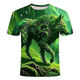 
2024 new animal wolf series 3d printed T-shirts fashionable, versatile, handsome and cool short-sleeved primary and secondary school students TXC6227 XS 70-80Jin [Jin equals 0.5 kg]