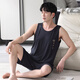 山头林村睡衣男夏季加大码短袖长裤胖子家居服宽松220斤250斤300斤 ALS9911#短袖长裤 L 【建议100-130斤体重】