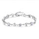 Genuine Pt950 platinum bracelet jewelry platinum diamond bracelet simple fashion versatile gift for women 7.2g lucky four-leaf clover platinum bracelet
