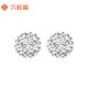 Liuguifu Jewelry Platinum Earrings Women's PT950 Earrings Birthday Gift About 2.25g