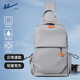 Pull back messenger bag men's new casual large-capacity chest bag shoulder bag daily commuting flat crossbody waist bag hanging bag