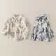 Baby boy 2025 spring new shirt casual Korean style children's spring and autumn outer wear shirt jacket trendy style blue 90 cm