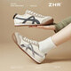 Dann flachgebiet Frauen 2025 Spring Neuer Amerikaner Retro Forrest Gump Schuhe Leichte Sport und lässige weiße Schuhe BT153_MI LAN 38