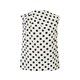 Ainos Essi [gleicher Stil im Einkaufszentrum] 2025 Sommer neues Produkt Mulberry Seiden Halbschildkröte Kragen Polka Punkt Französisch Seidenhemd für Frauen 40615081 Meter Bottom Black Dot M.