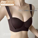 Modal 2025 Nuevo ropa interior de media taza de doble bola para mujeres con senos pequeños reunidos para mostrar un sujetador anti-sagging de gran ajuste para mujeres. Champagne + Color de champán/* Descuento Dos piezas s [32/70AB] Tipo de ajuste de elevación