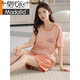 Modal 2025 Pure Cotton Summer Pajama Women Pulover Pajamas Summer Shorts Комфортные и повседневные домашние костюмы Женщины Z9856 M [Рекомендуется 80-100-джин [JIN равняется 0,5 кг] Wear]
