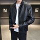 
AEMAPE high street style puffy and handsome windproof casual leather jacket for men 2025 spring and autumn new British style youth work top Coffee L