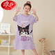 Langsha Girls Nightgown Summer Cotton Children's Pyjamas Little Girl Cute Cartoon Princess Style Fin Jupe de filles à manches courtes 9905 Mélodie Q # Jupe à manches courtes 8 taille recommandée 100-110 cm taille moyenne