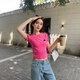 Adidas kurzes T-Shirt für Frauen im Sommer New White Campus Style Halbärmelige Sport American American Top Slim Kurzärmelig JV9859/Schuss One Size, eine gefälschte, um zehn l zu kompensieren 120-130jin [Jin gleich 0,5 kg]
