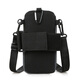 Fashion new mobile phone bag running sports arm bag vertical mini double zipper shoulder bag casual crossbody backpack black