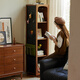 Lianggong rotierender Spiegelschrank Dressing Spiegel Kirschholz Japaner 360-Grad rotierende Bücherregal Aufbewahrungslochboardbodenboden-Ganzkörperspiegel Boxwood mittelalterlicher Stil rotierender Spiegel (Mantel hängt)