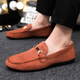 
Mountaineering road layman spring and autumn breathable bean shoes for men Korean version of internet celebrity society young man casual lazy shoes with one foot old Beijing cloth shoes D753 blue 42