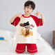 LangSha (LangSha) Children's Pajamas Boys Summer Short Sleeve Thin Cotton Home Suit Little Boys Summer Middle and Large Children Students Set LT694 150 Recommended 140-150CM/70-82Jin [Jin equals 0.5 kg]