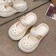 Heacooa girls zwei tragen Hausschuhe 2025 Neue Sommer Kindergefühlsloch Medium Big Children Girl Light Beach Schuhe Beibai 40