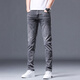 Lilang High-End Hong Kong Sommer Rauchgrau Jeans Slim Feet Trendy Brand Elastic Casual Hohose Korean Style Trend BML1048 Hellblau 28