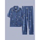
Catman (MiiOW) 2025 new men's pajamas short-sleeved cotton suit summer men's trousers teenagers can wear home clothes outside G3884 blue-short-sleeved trousers XL [Suggested 120-140Jin [Jin equals 0.5 kg]]