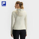 FILA Official Women's Knitted Hooded Jacket Fitness Sports Cool Sunscreen Top Feather White-IV M 165/84A/M
